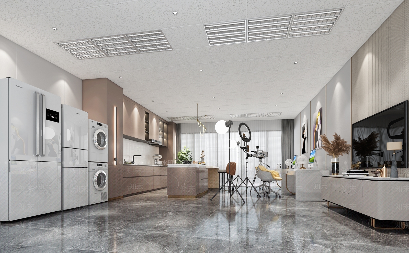 现代家电直播间3D模型下载【ID:1105575389】