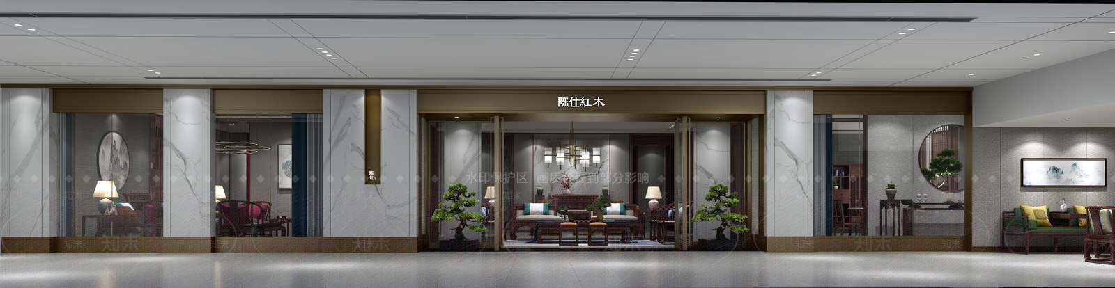 新中式家具展厅3D模型下载【ID:1105583143】