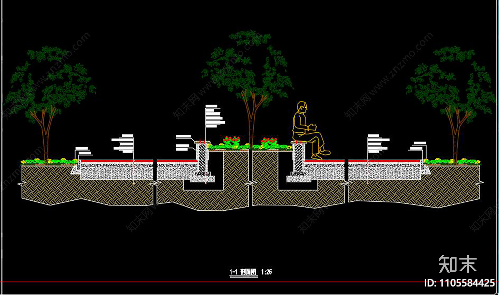 某村景观规划CAD施工图下载【ID:1105584425】