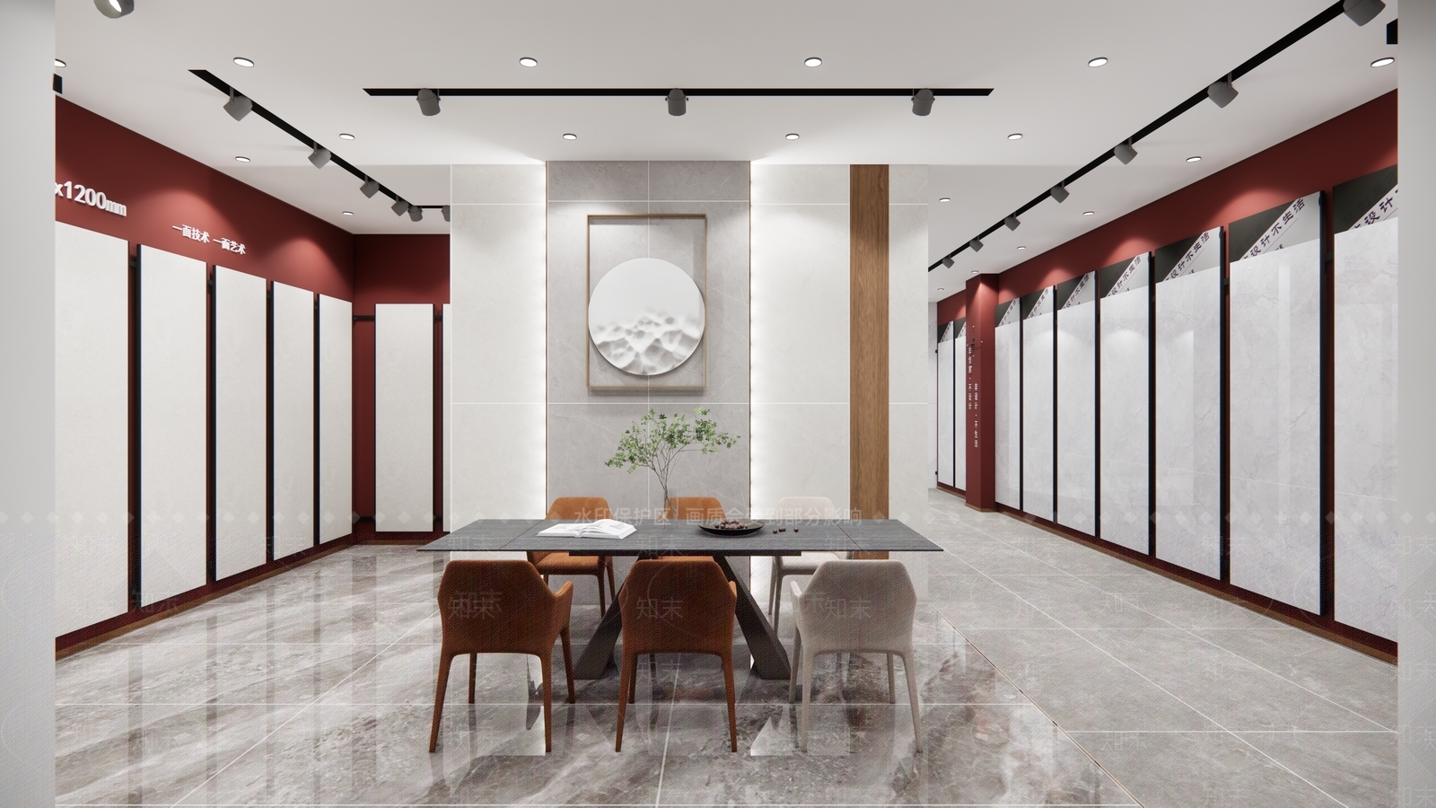 现代瓷砖展厅SU模型下载【ID:1105585890】