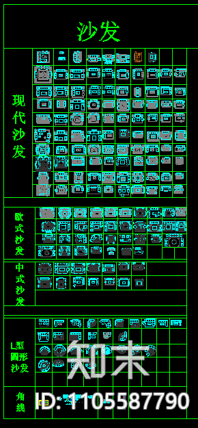 CAD平面图库cad施工图下载【ID:1105587790】