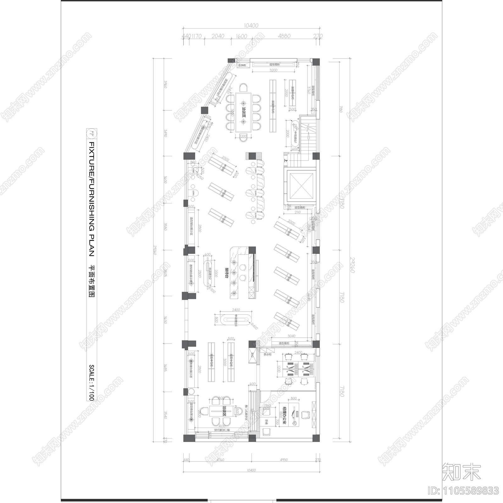 浙江现代简约cad施工图下载【ID:1105589833】