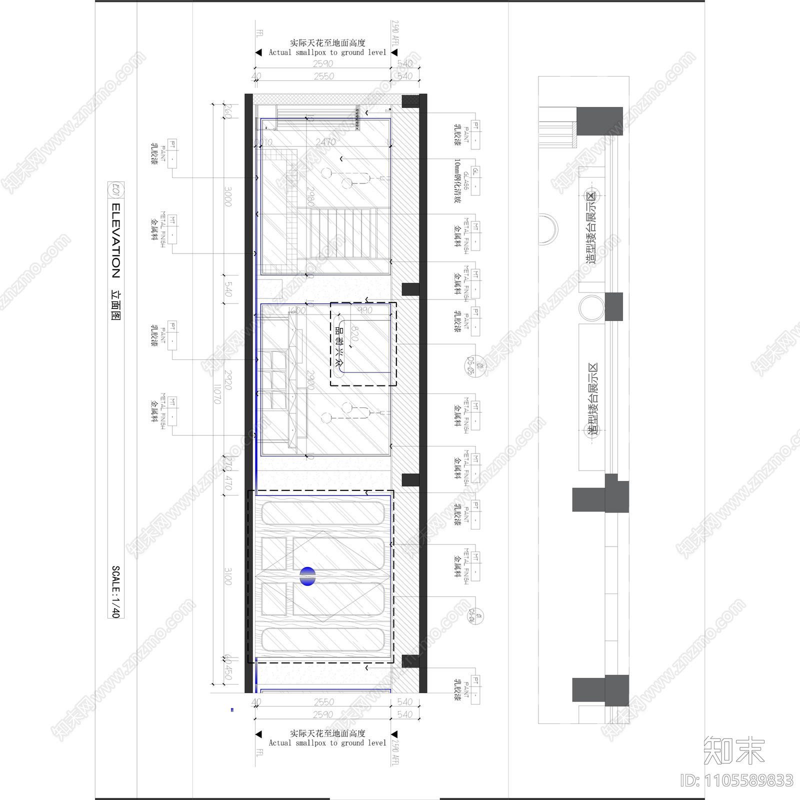 浙江现代简约cad施工图下载【ID:1105589833】