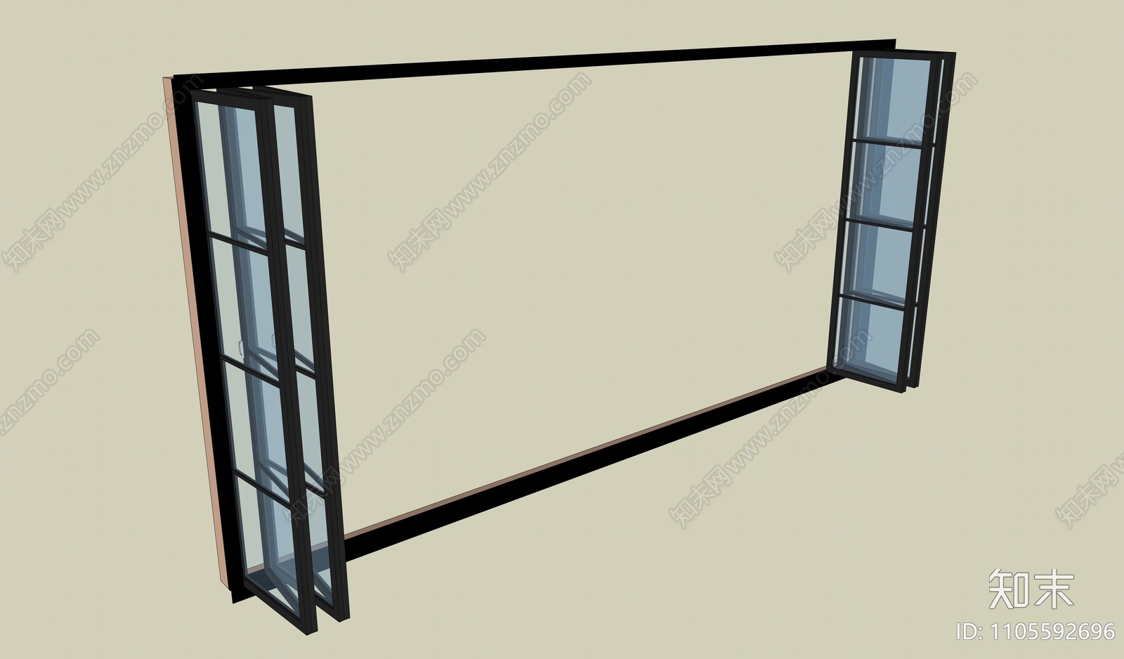 现代折叠门SU模型下载【ID:1105592696】