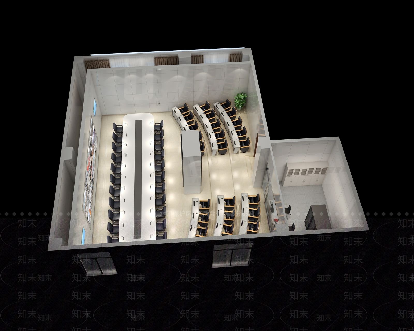 现代指挥控制室3D模型下载【ID:1105594148】