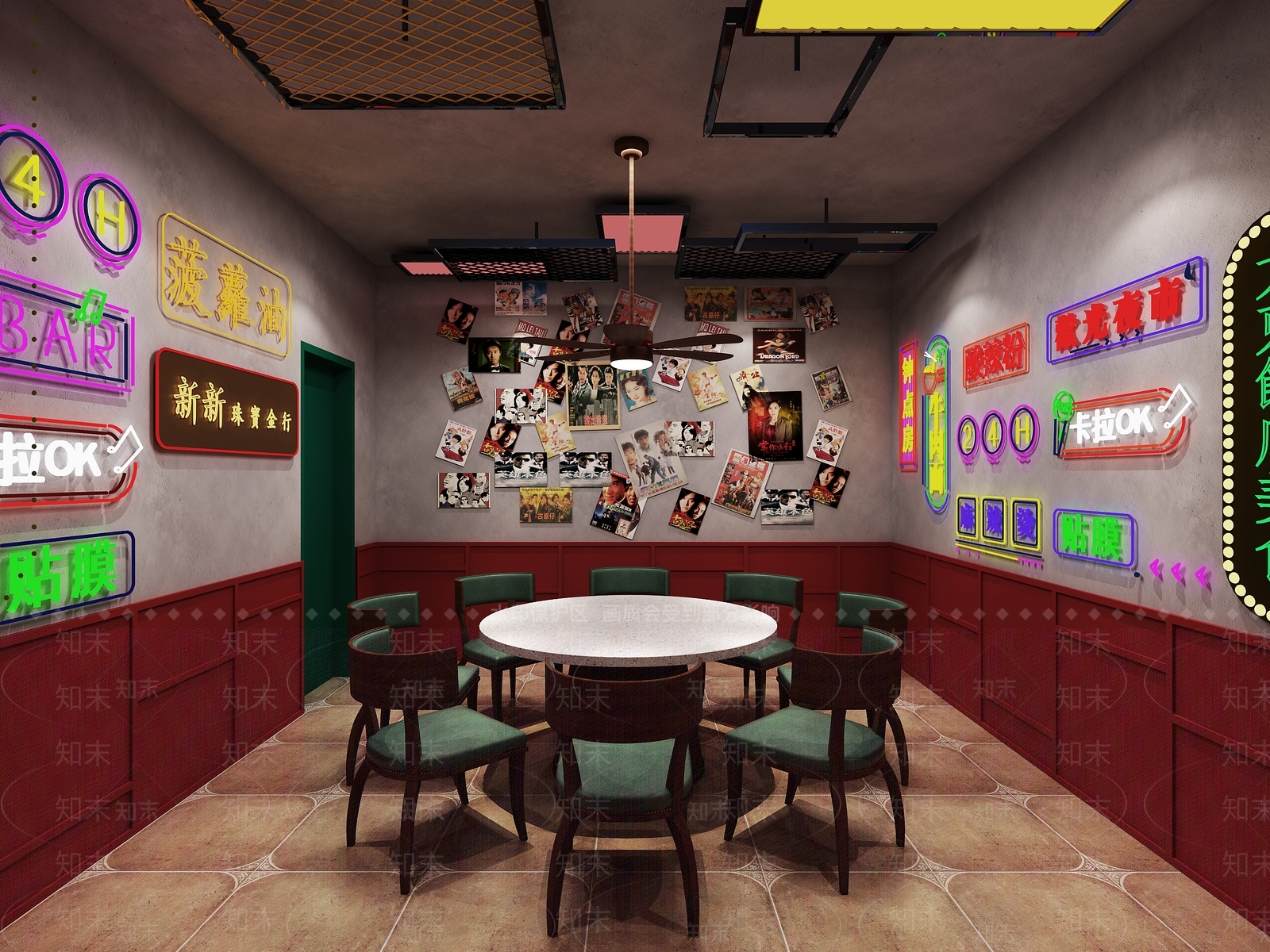 工业风烧烤店3D模型下载【ID:1105606090】