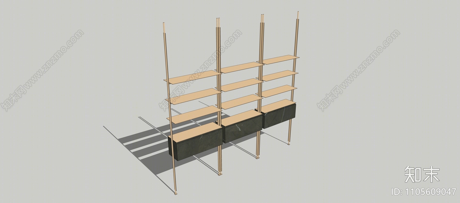 现代展示架SU模型下载【ID:1105609047】