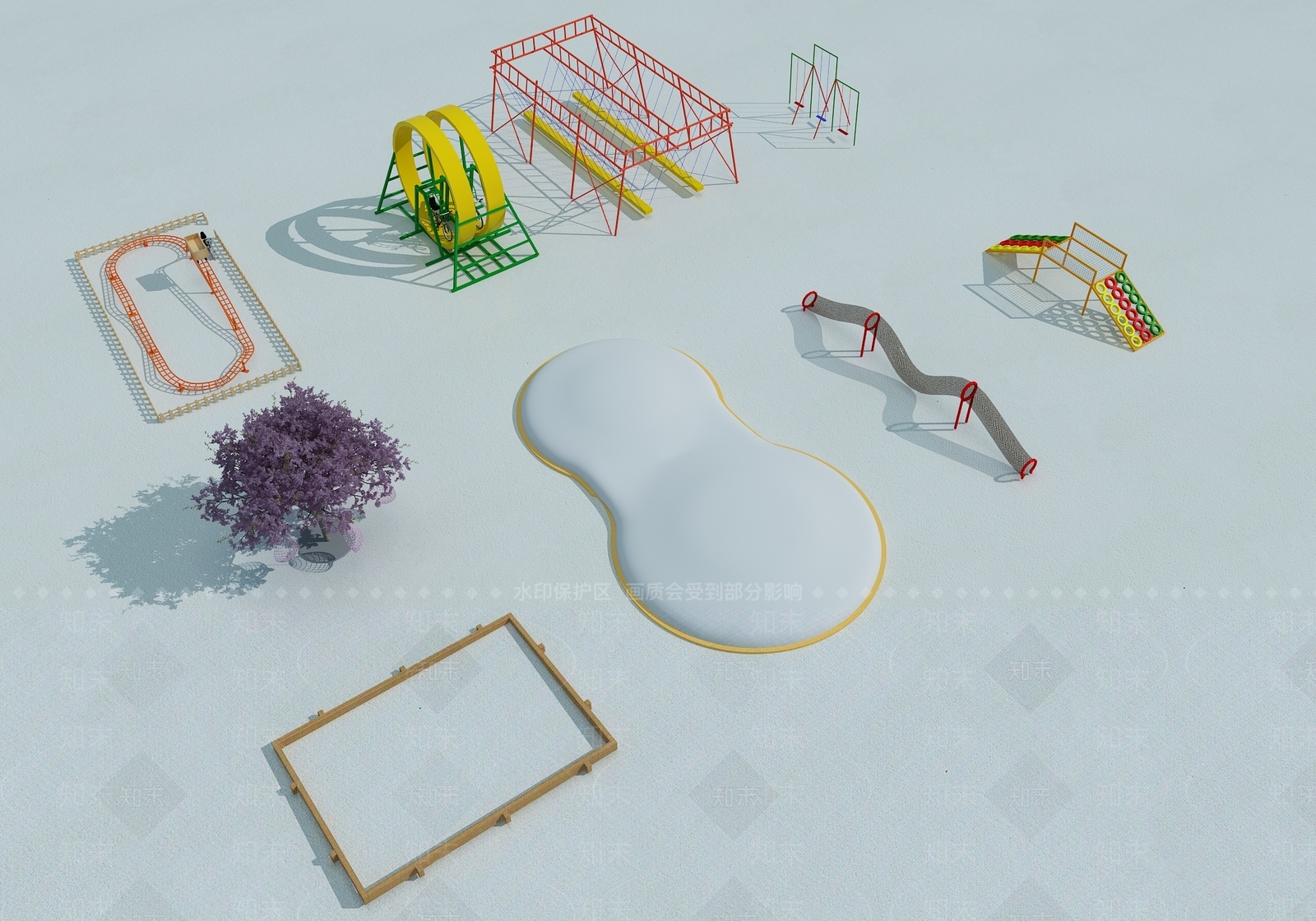 现代儿童娱乐设备3D模型下载【ID:1105613014】