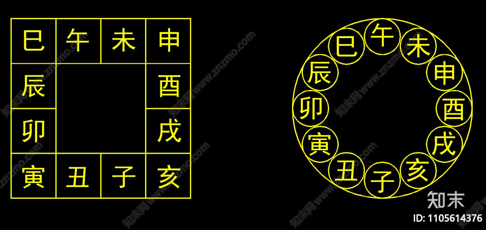 地支十二宮施工圖下載【id:1105614376】