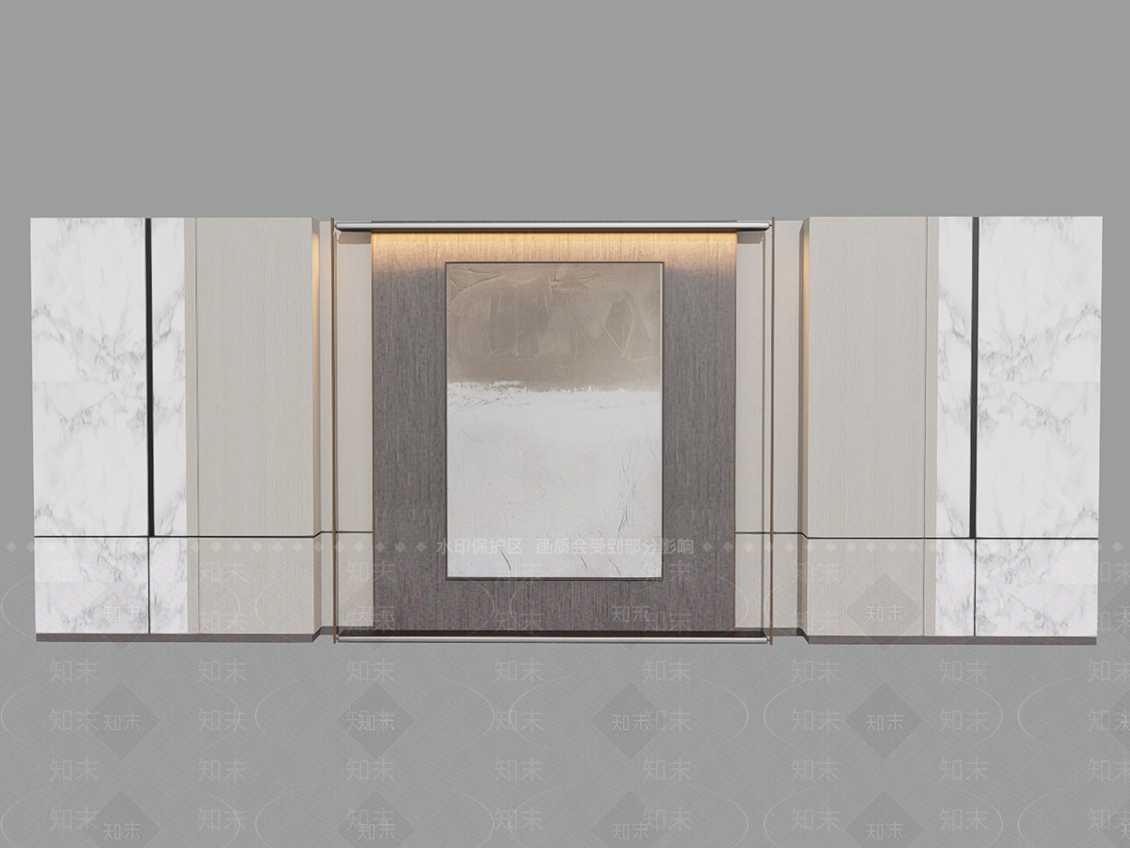 现代背景墙SU模型下载【ID:1105615393】