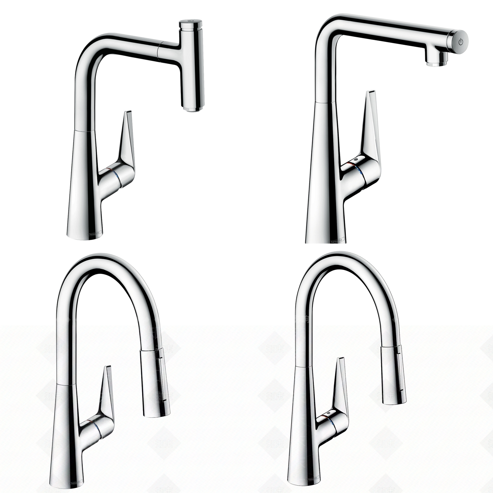 hansgrohe现代厨房龙头3D模型下载【ID:1105618212】