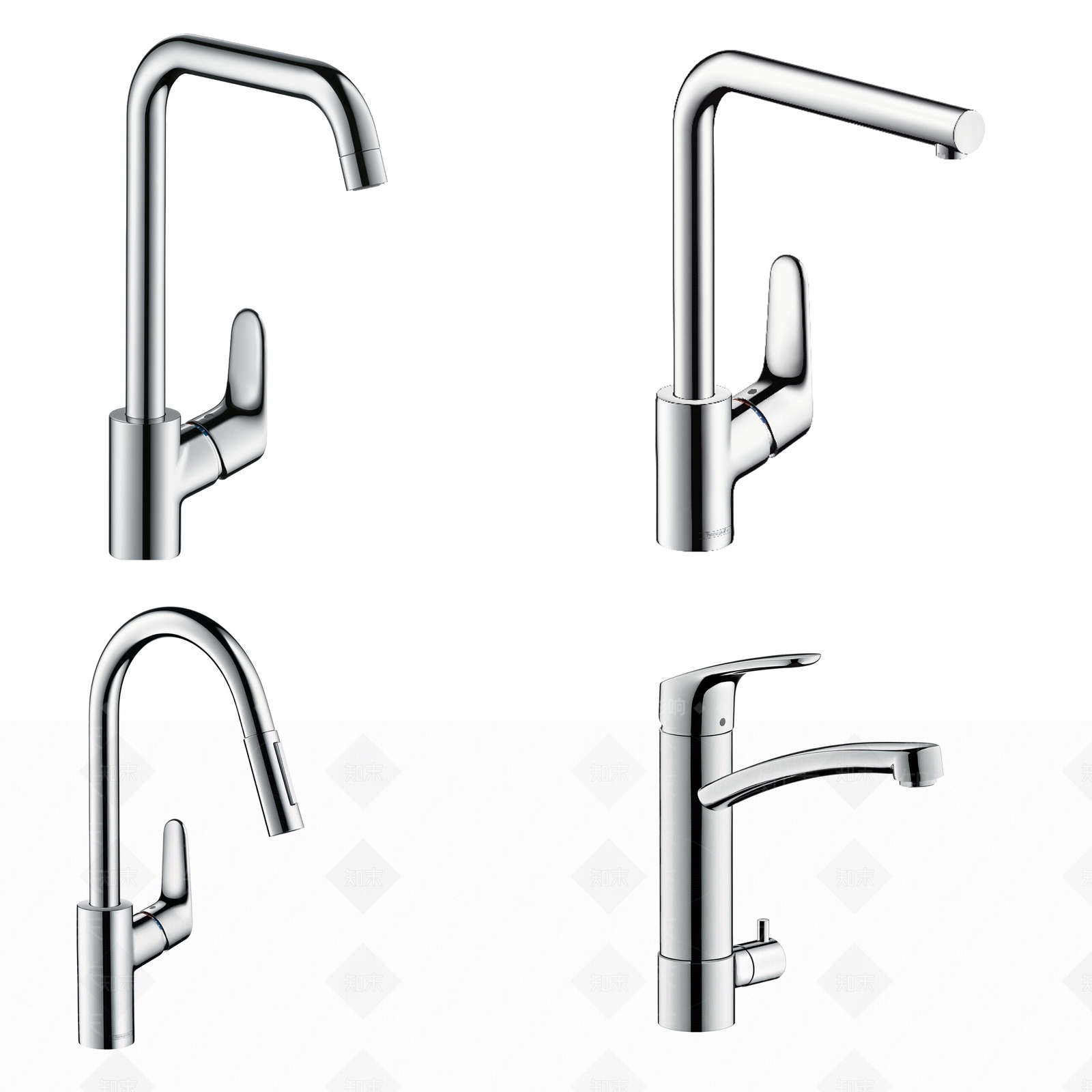 hansgrohe现代厨房龙头3D模型下载【ID:1105618299】