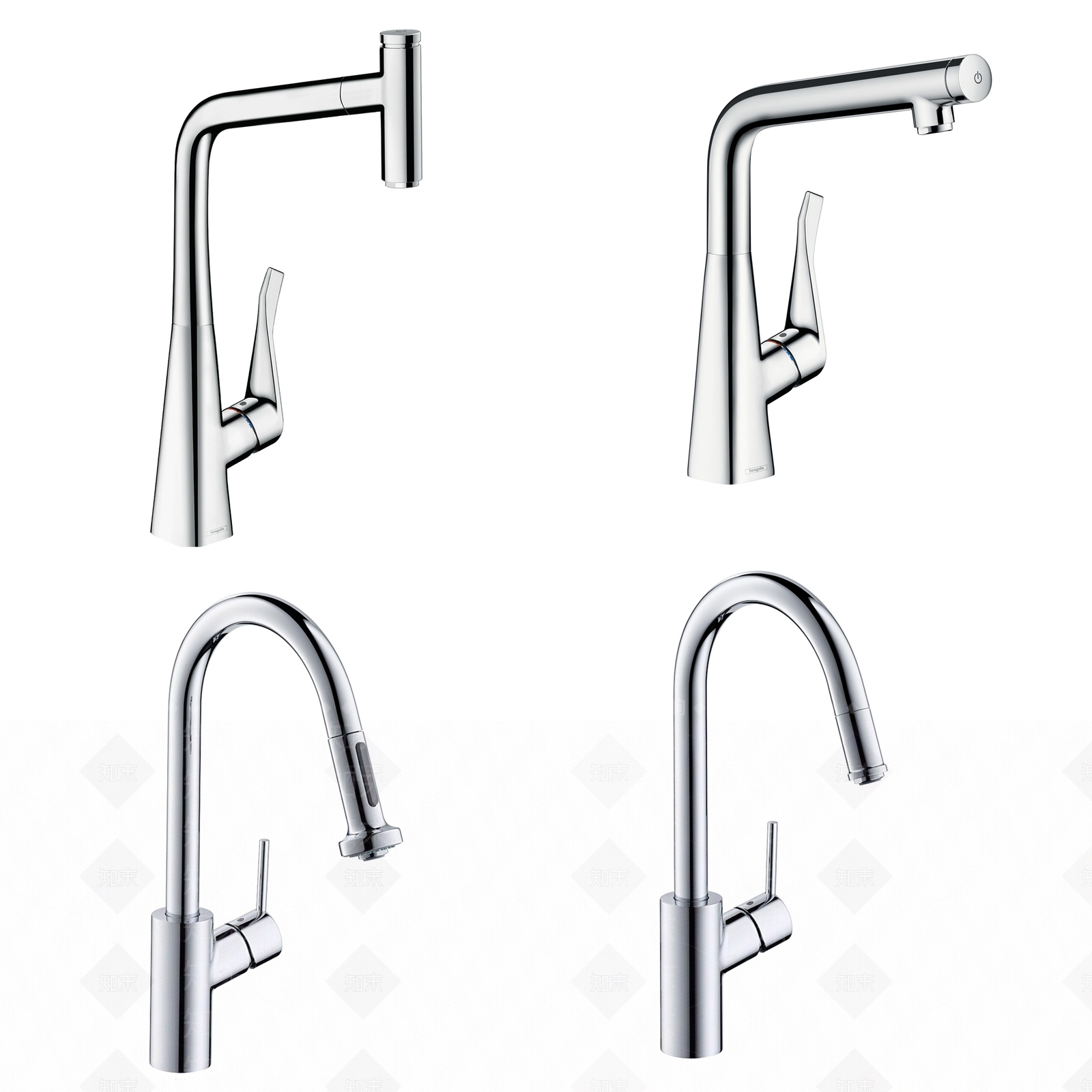 hansgrohe现代厨房龙头3D模型下载【ID:1105618362】