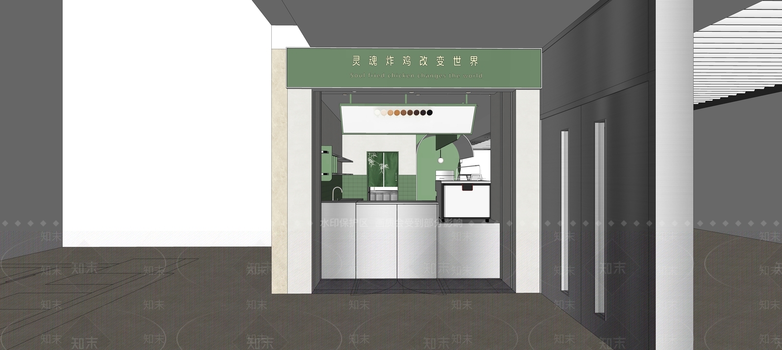 现代网红店炸货铺SU模型下载【ID:1105619226】