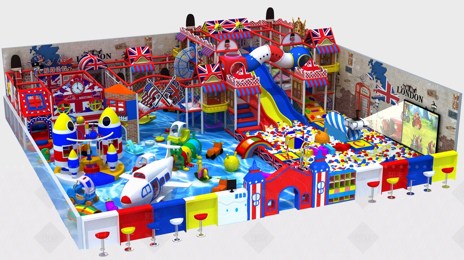 现代游乐场设备3D模型下载【ID:1105619102】