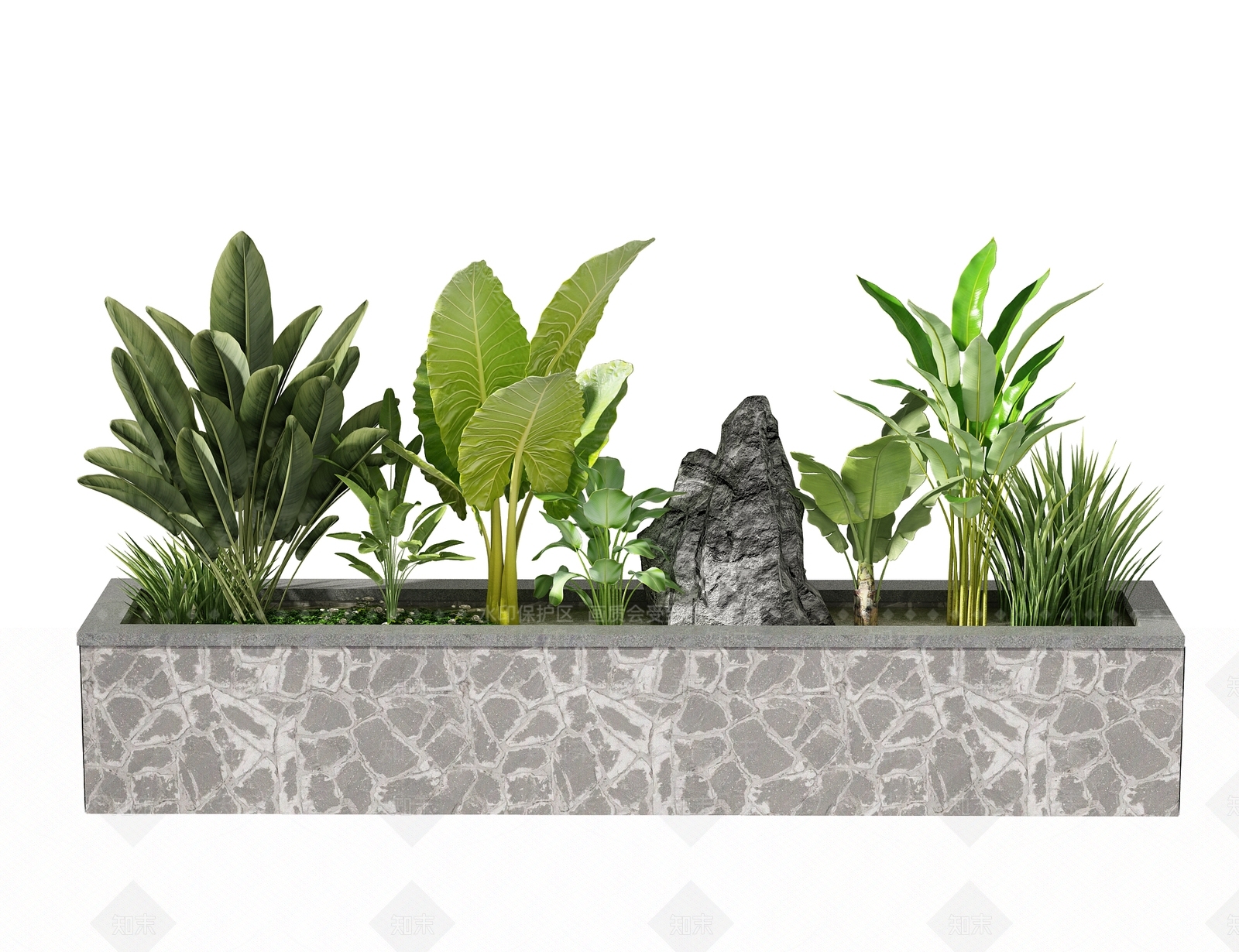 现代花坛3D模型下载【ID:1105636814】