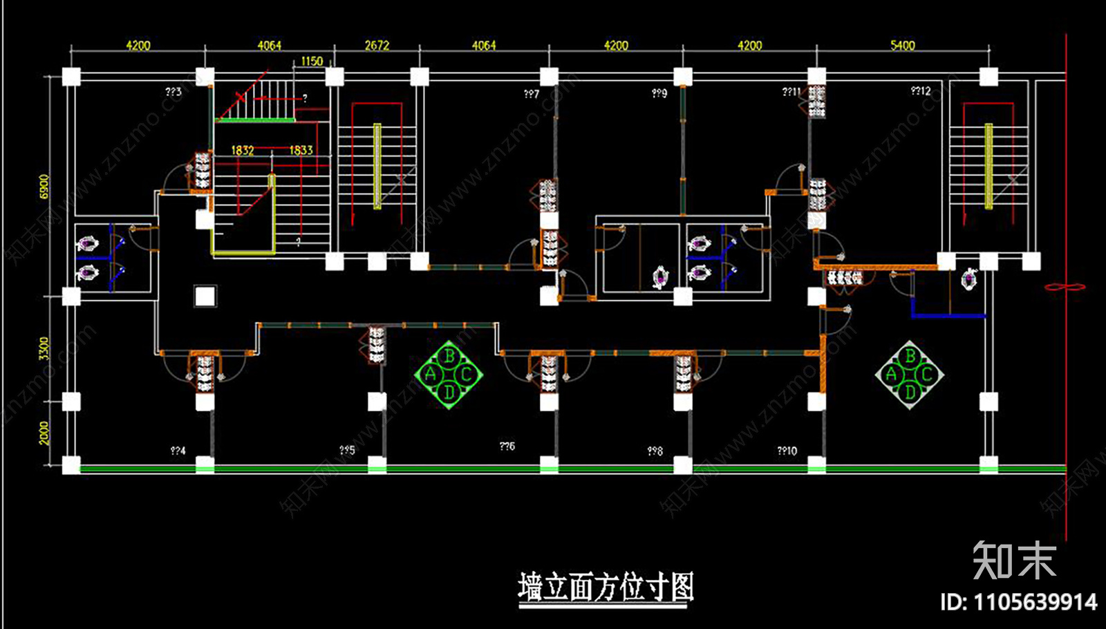全套肥牛店CADcad施工图下载【ID:1105639914】