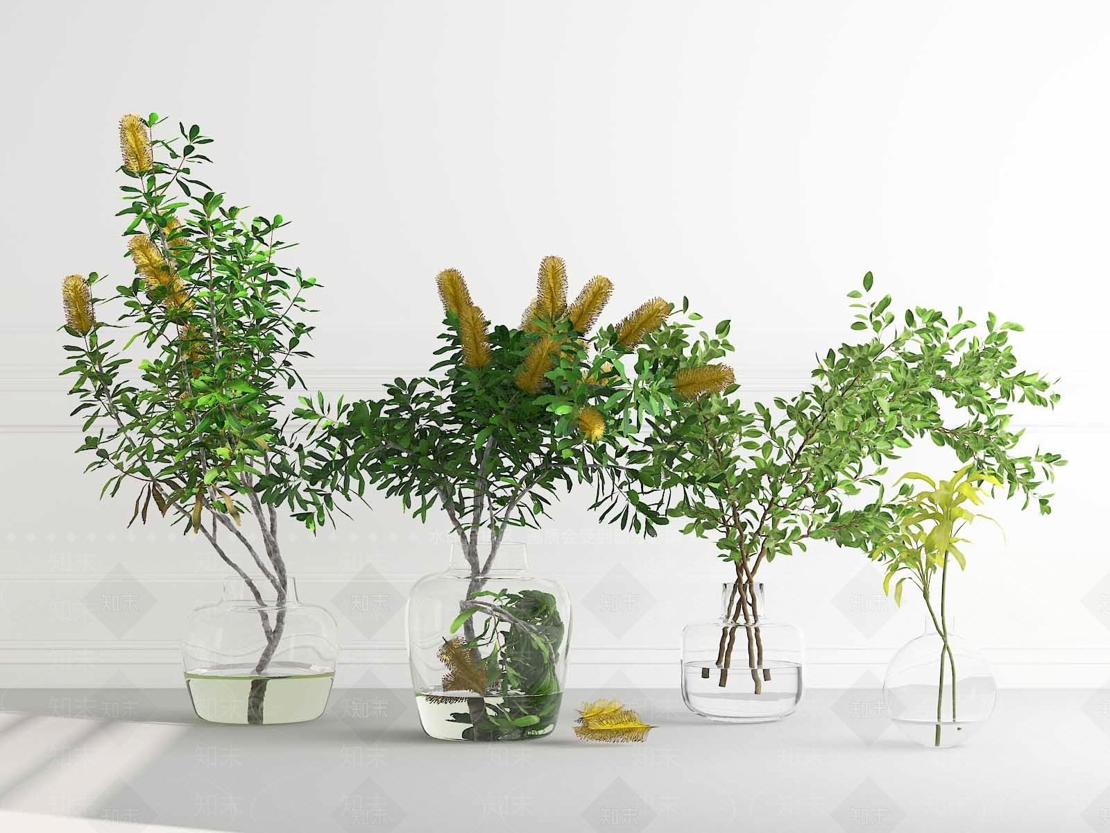 现代水生植物3D模型下载【ID:1105647539】
