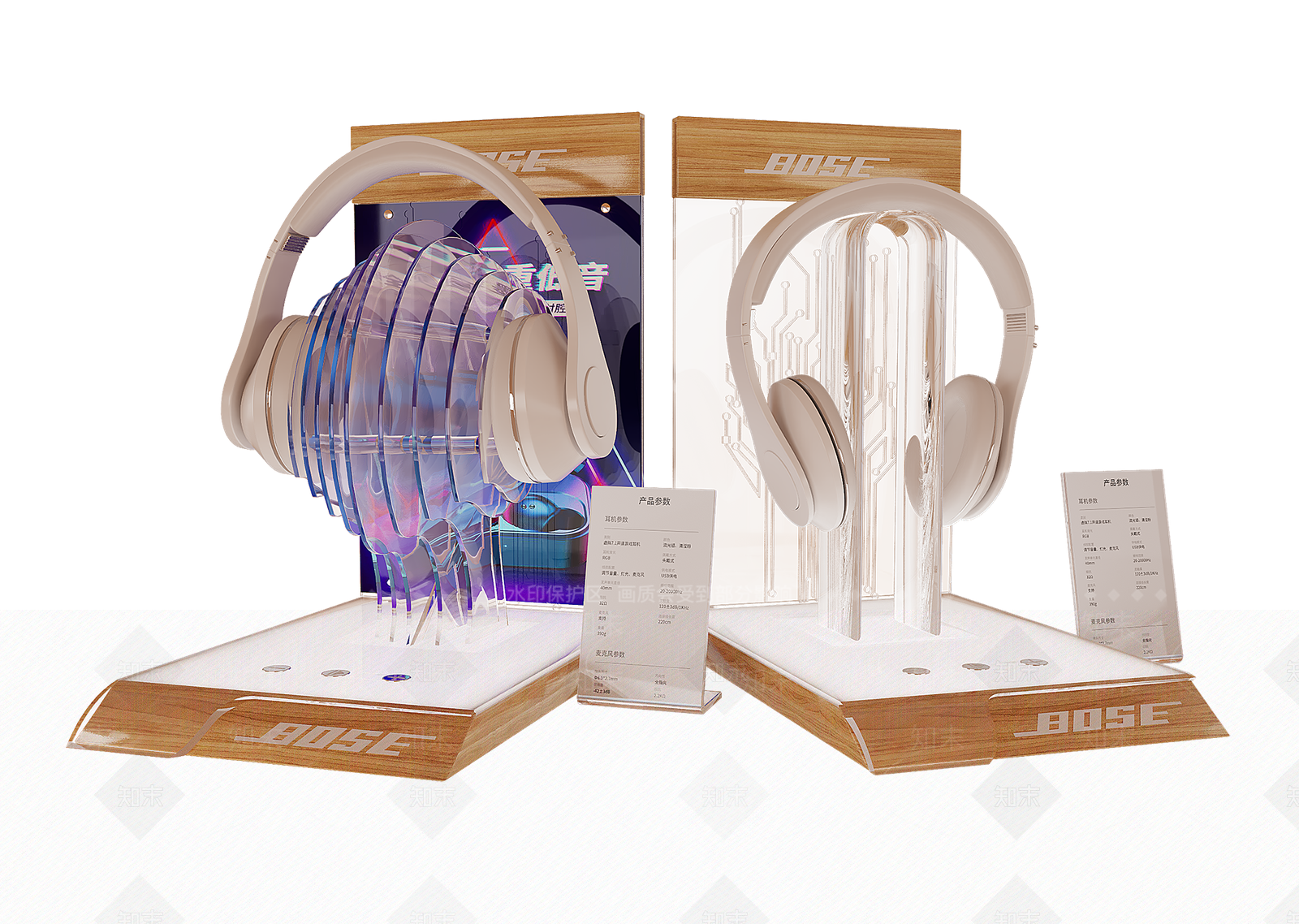 现代无线蓝牙耳机3D模型下载【ID:1105654148】