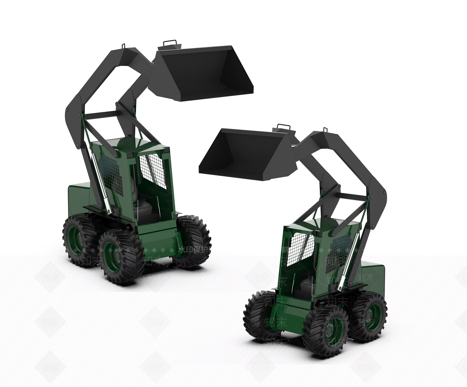 现代铲车3D模型下载【ID:1105666381】