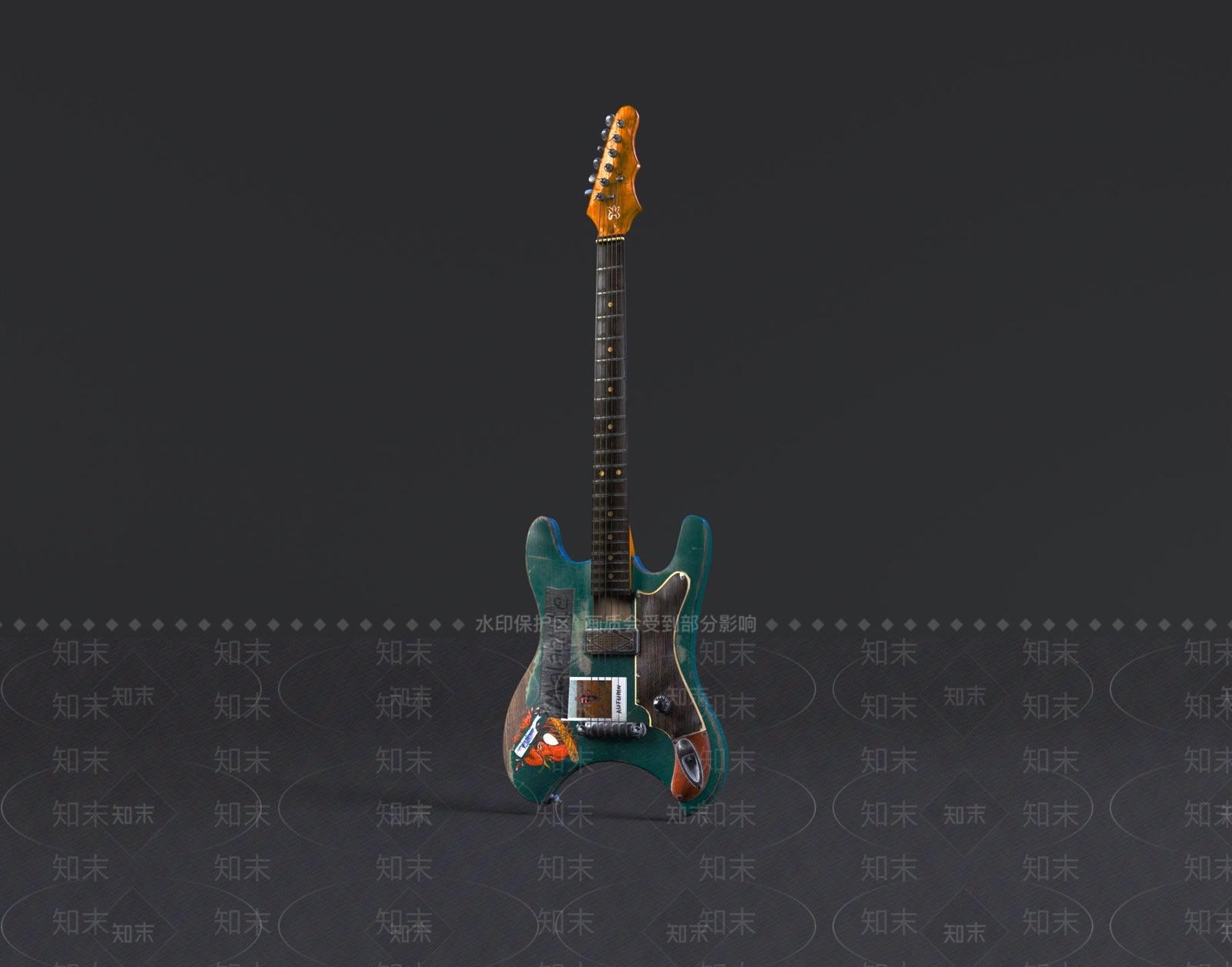 电吉他3D模型下载【ID:1105667402】