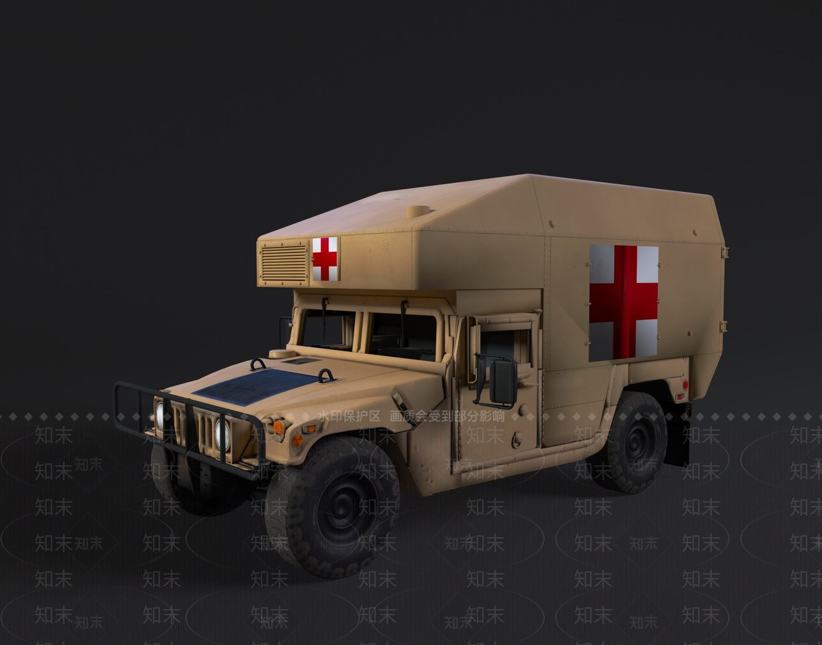 战地医疗车3D模型下载【ID:1105667500】