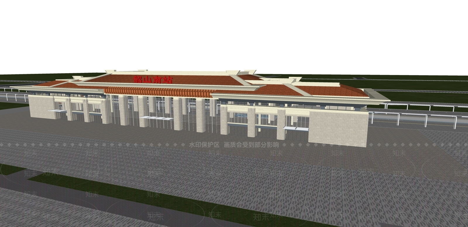 北欧火车站SU模型下载【ID:1105668333】