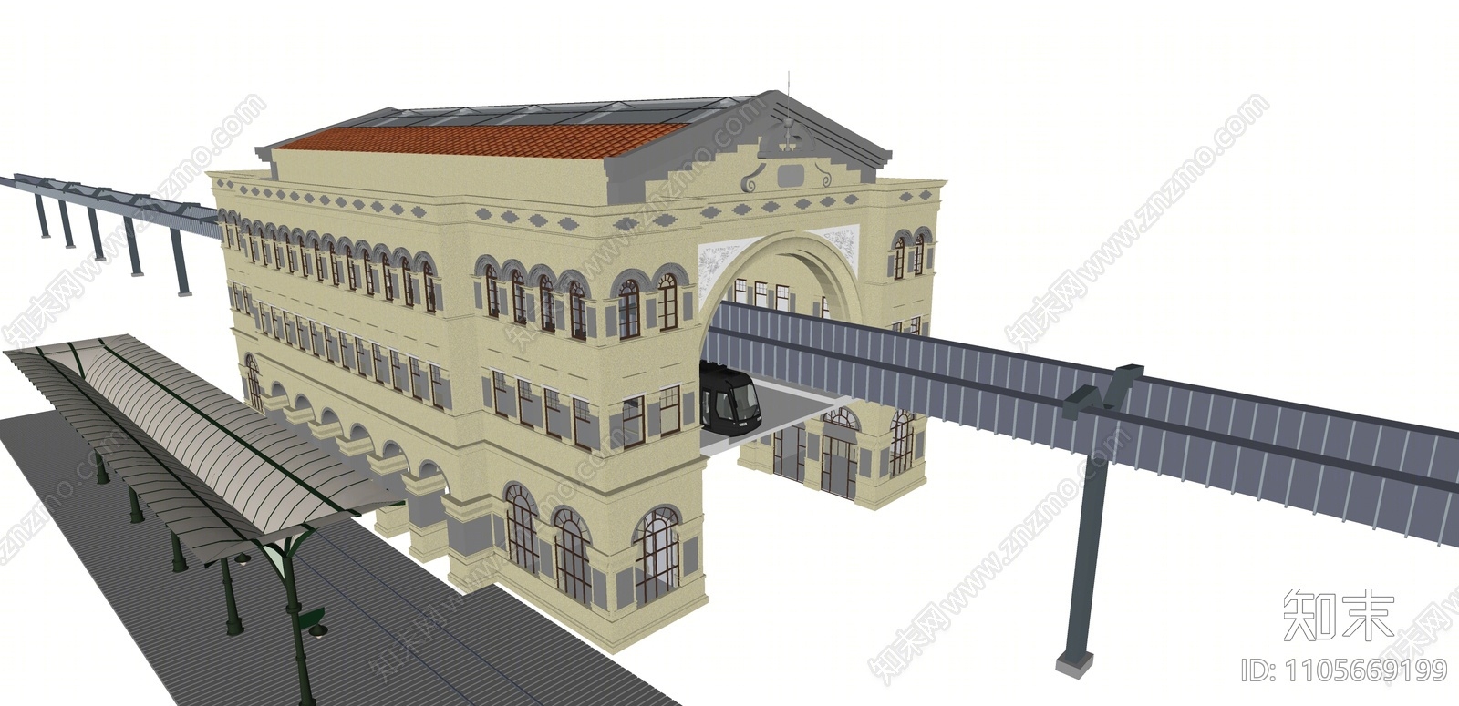 北欧地铁站SU模型下载【ID:1105669199】