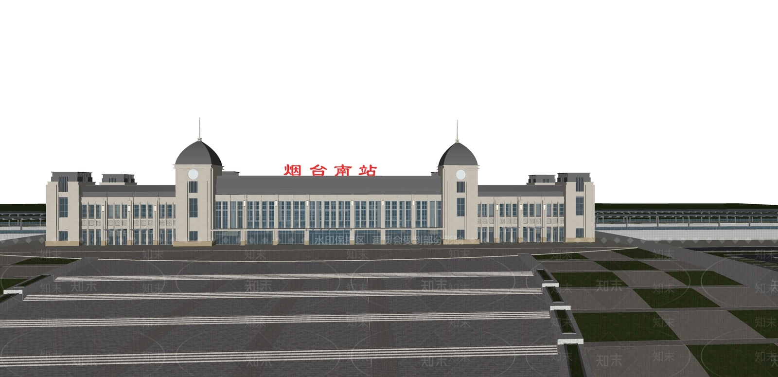 北欧火车站SU模型下载【ID:1105669487】