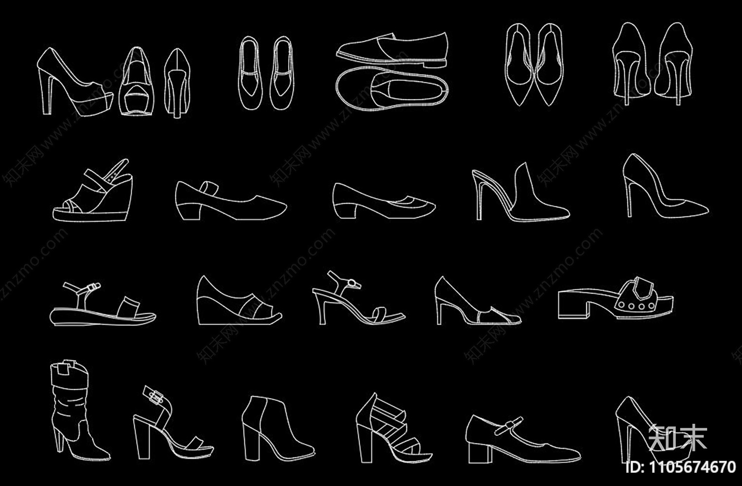 鞋帽施工图下载【ID:1105674670】