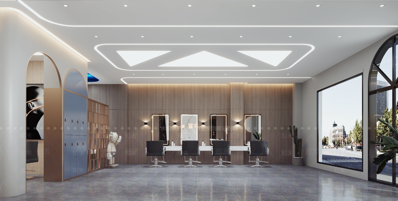 现代美发店3D模型下载【ID:1105675260】