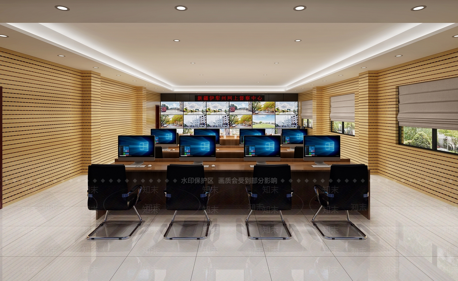 现代指挥控制室3D模型下载【ID:1105678654】