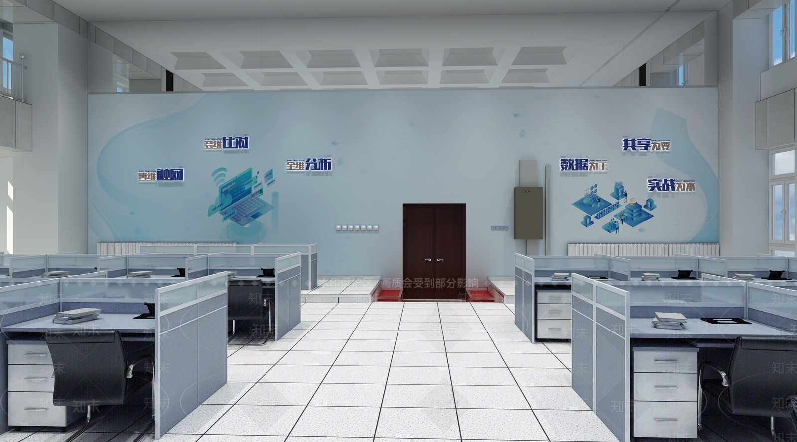现代指挥控制室3D模型下载【ID:1105683267】