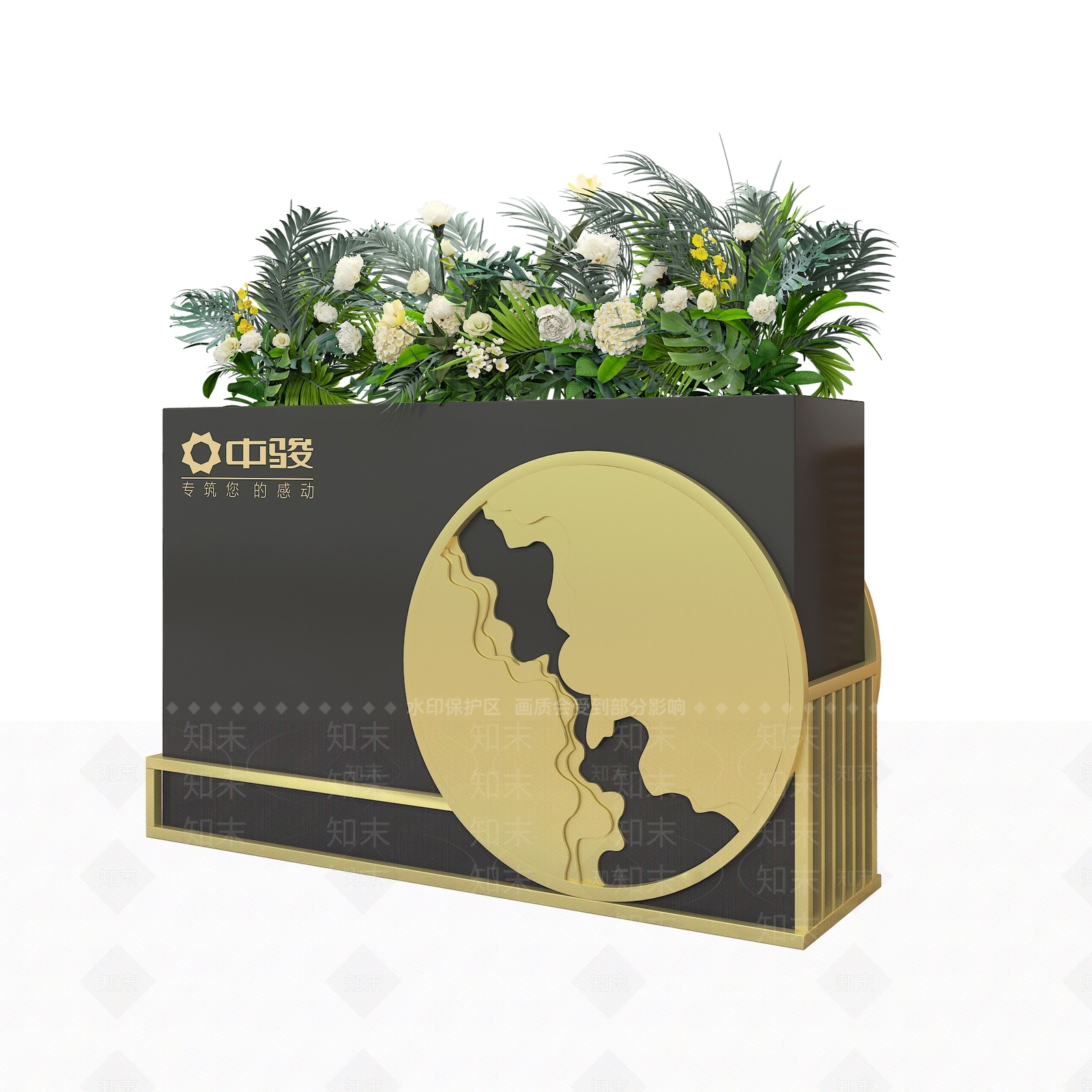 现代花箱3D模型下载【ID:1105686608】