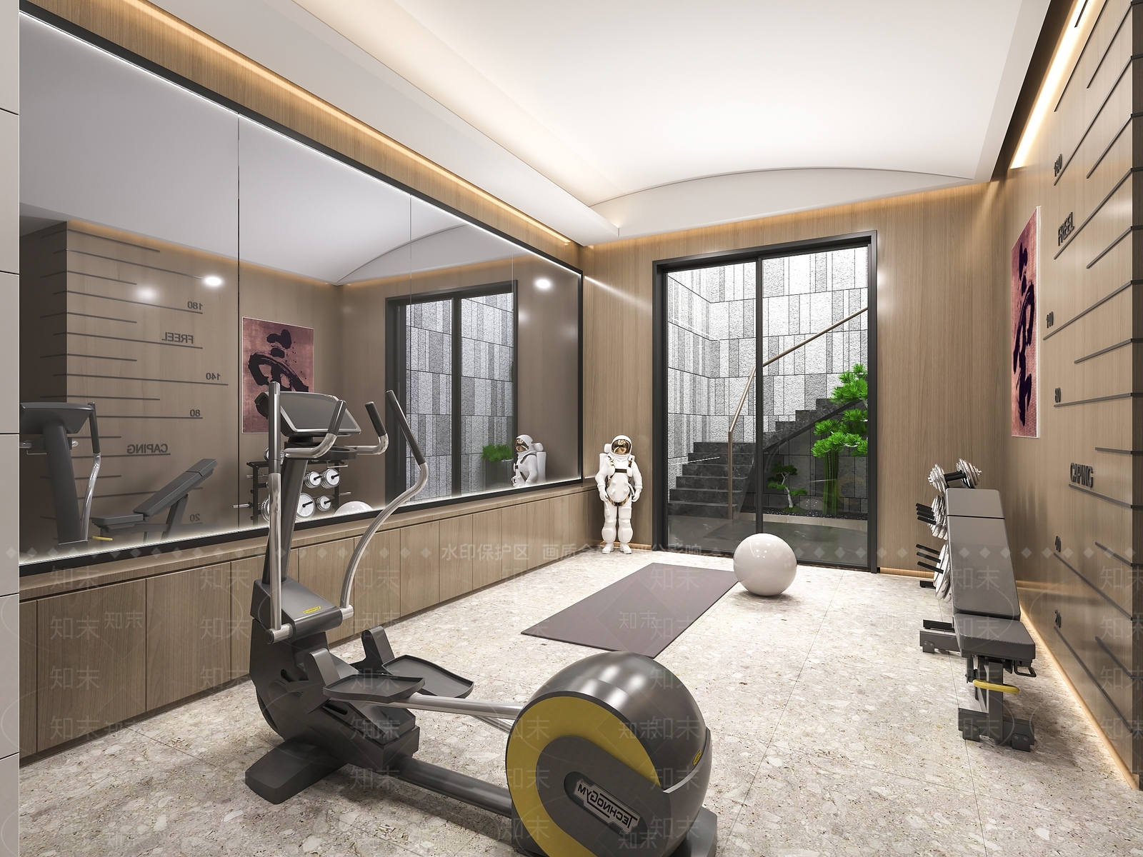 现代健身房3D模型下载【ID:1105696731】
