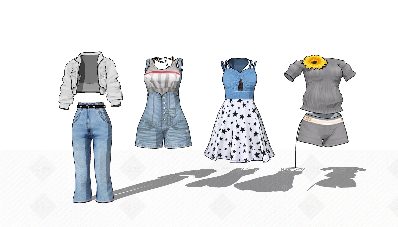 现代服装SU模型下载【ID:1105705682】