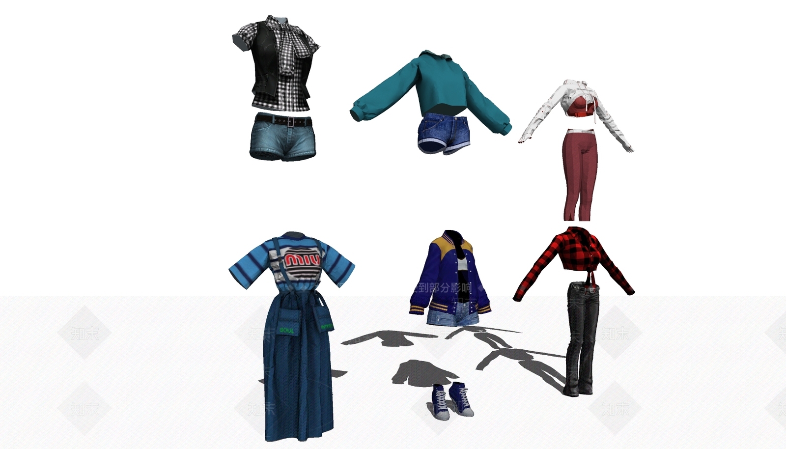 现代服装SU模型下载【ID:1105706526】