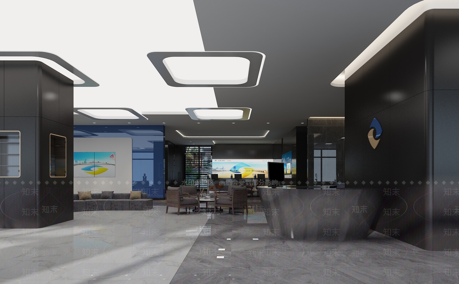 现代银行休息厅3D模型下载【ID:1105714702】