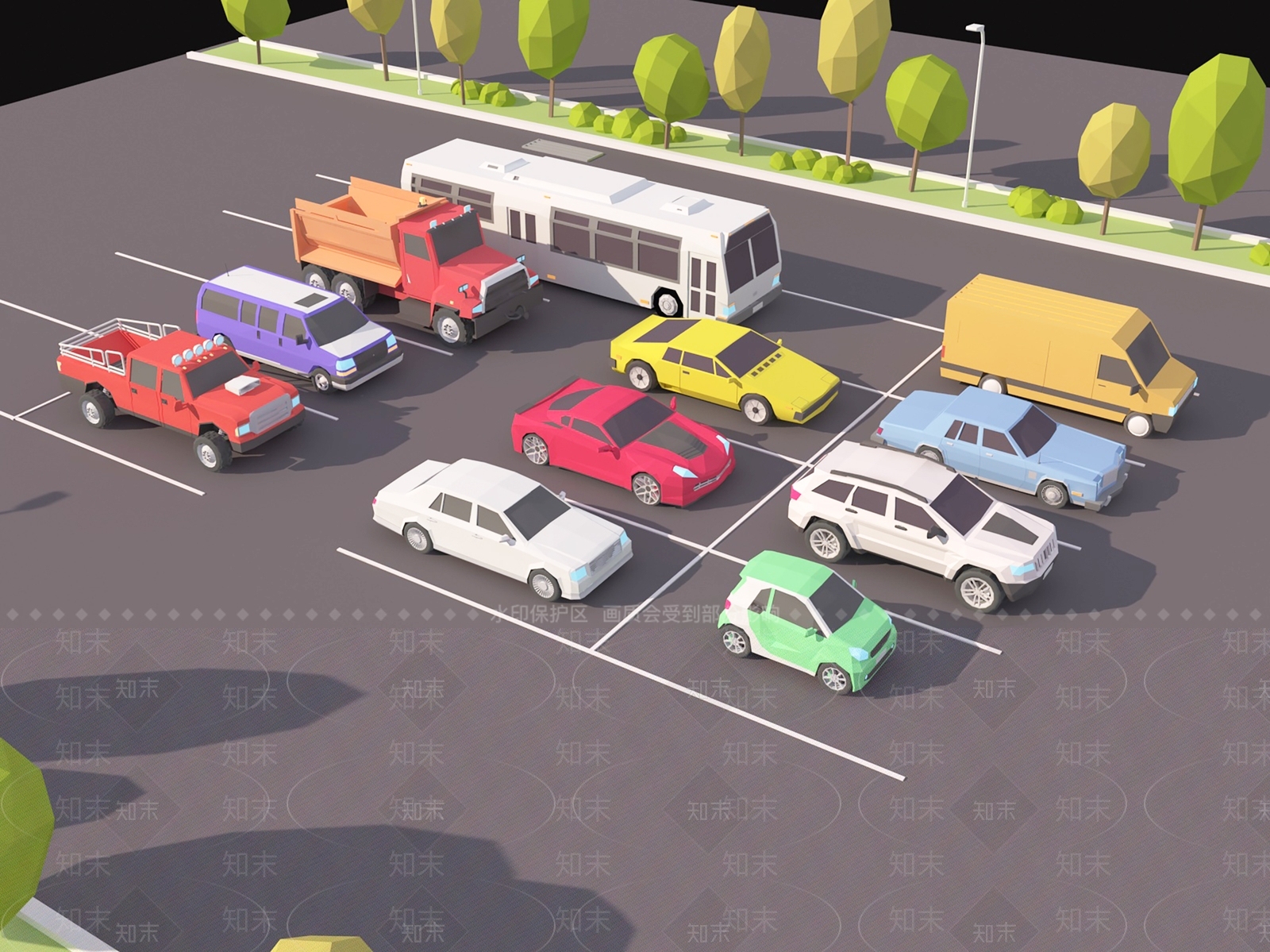 现代卡通汽车3D模型下载【ID:1105721629】