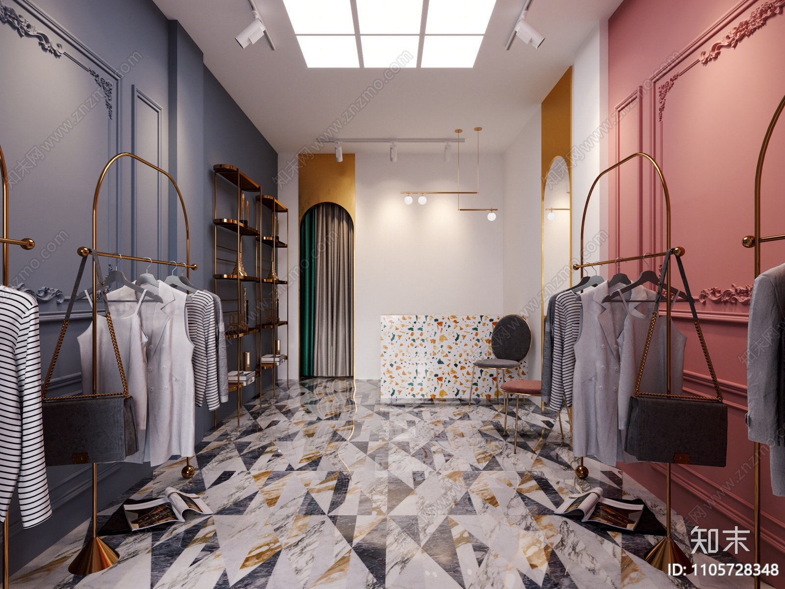 现代服装鞋店3D模型下载【ID:1105728348】