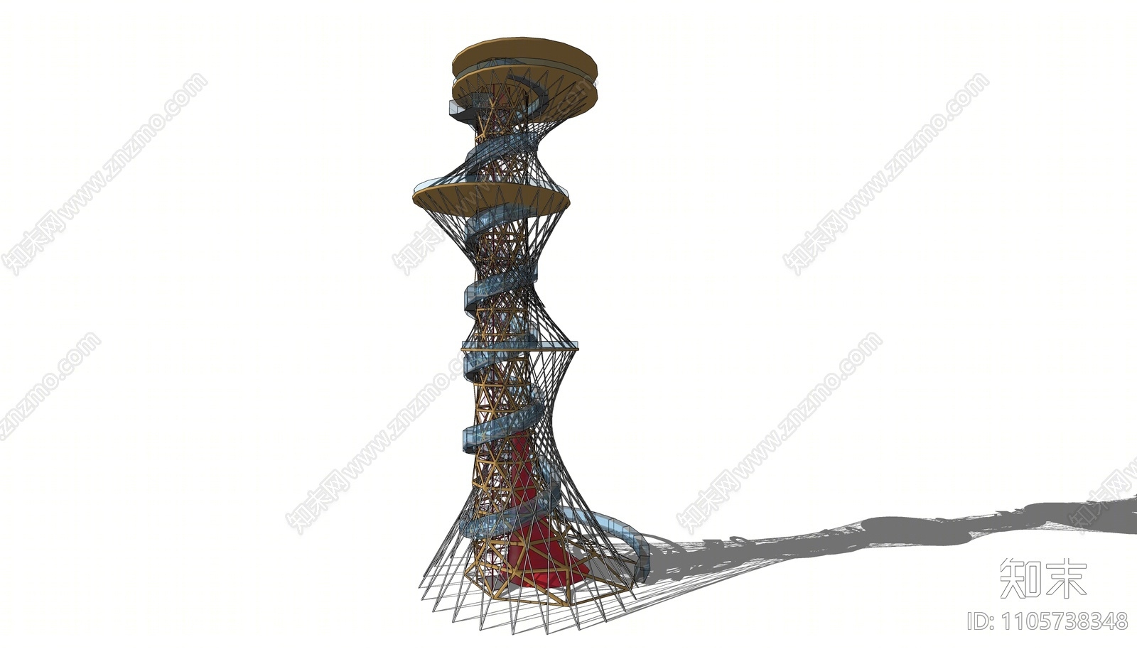 现代景观塔SU模型下载【ID:1105738348】