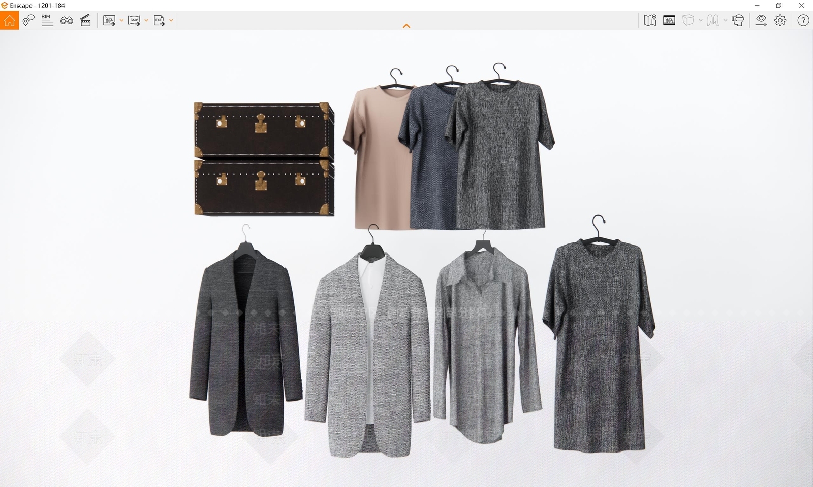 现代服装SU模型下载【ID:1105744711】