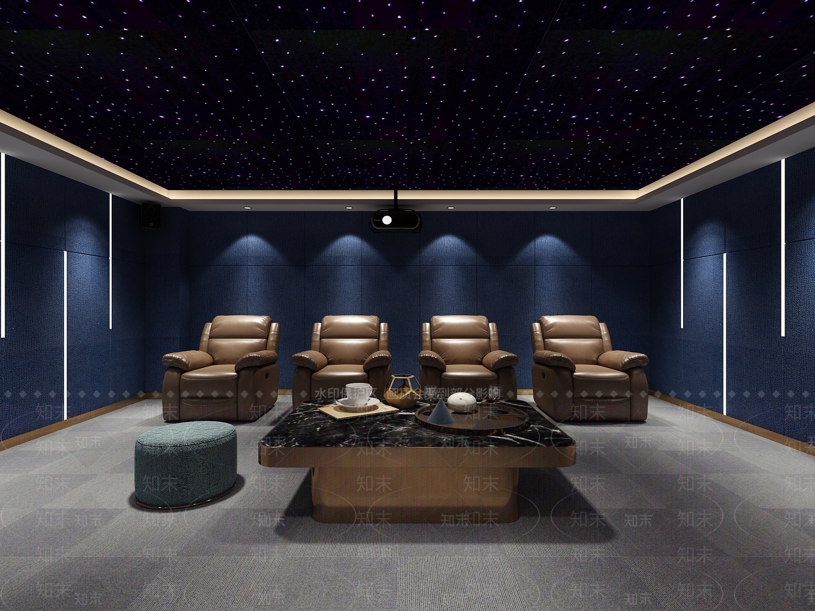 现代影音室3D模型下载【ID:1105745863】