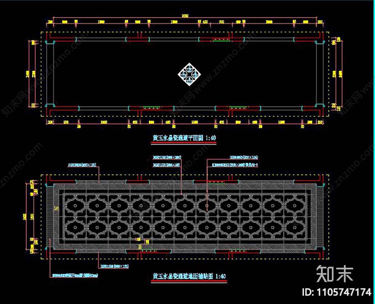 瓷砖专卖店cad施工图下载【ID:1105747174】