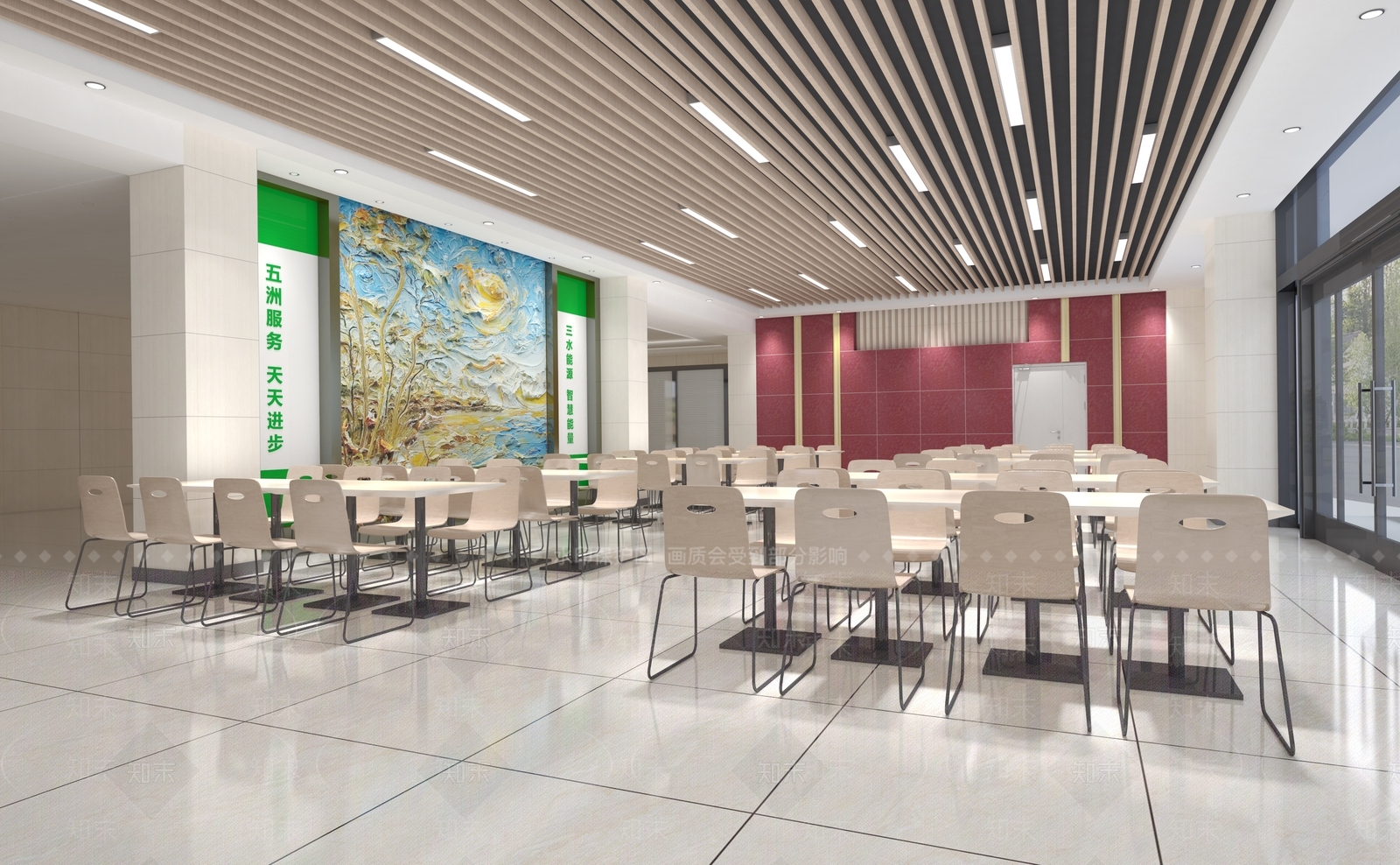 现代食堂3D模型下载【ID:1105756358】