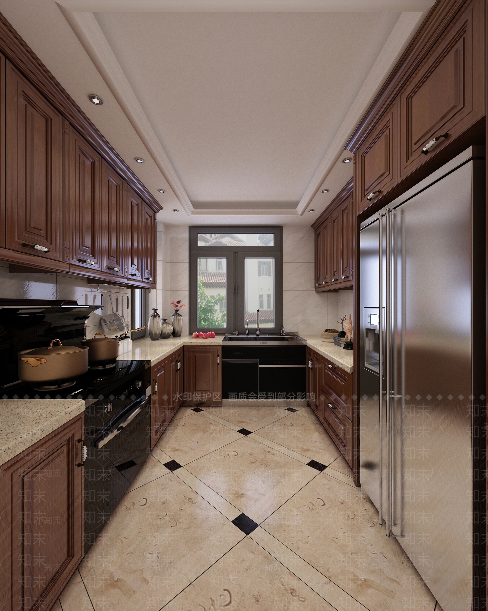 新古典封闭式厨房3D模型下载【ID:1105758475】