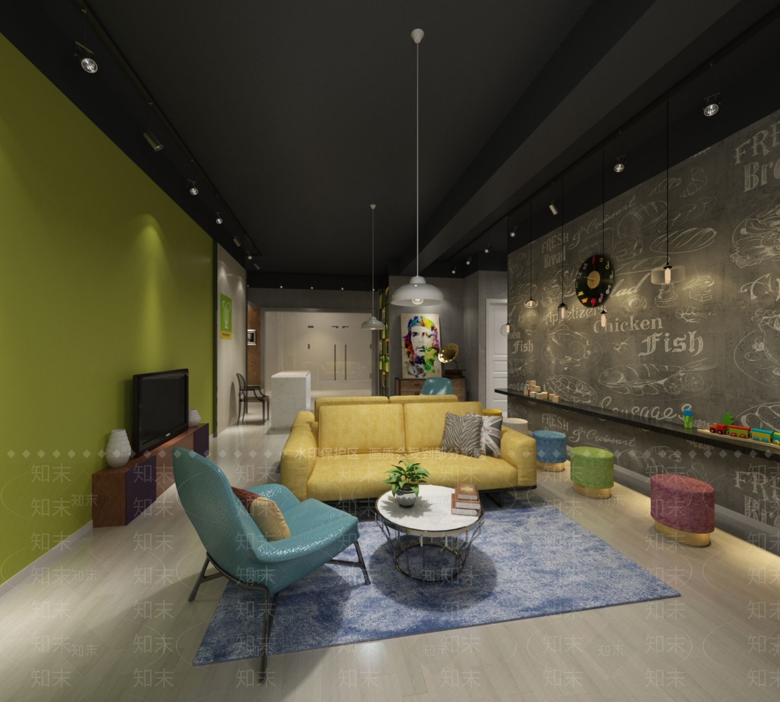 现代公司休息区SU模型下载【ID:1105761183】