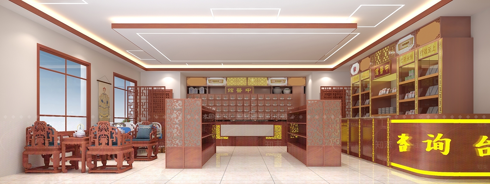 中式药店3D模型下载【ID:1105767276】