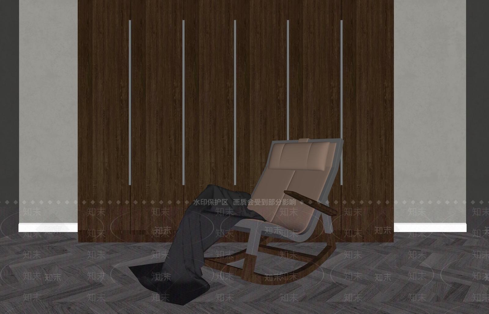 现代躺椅SU模型下载【ID:1105773524】