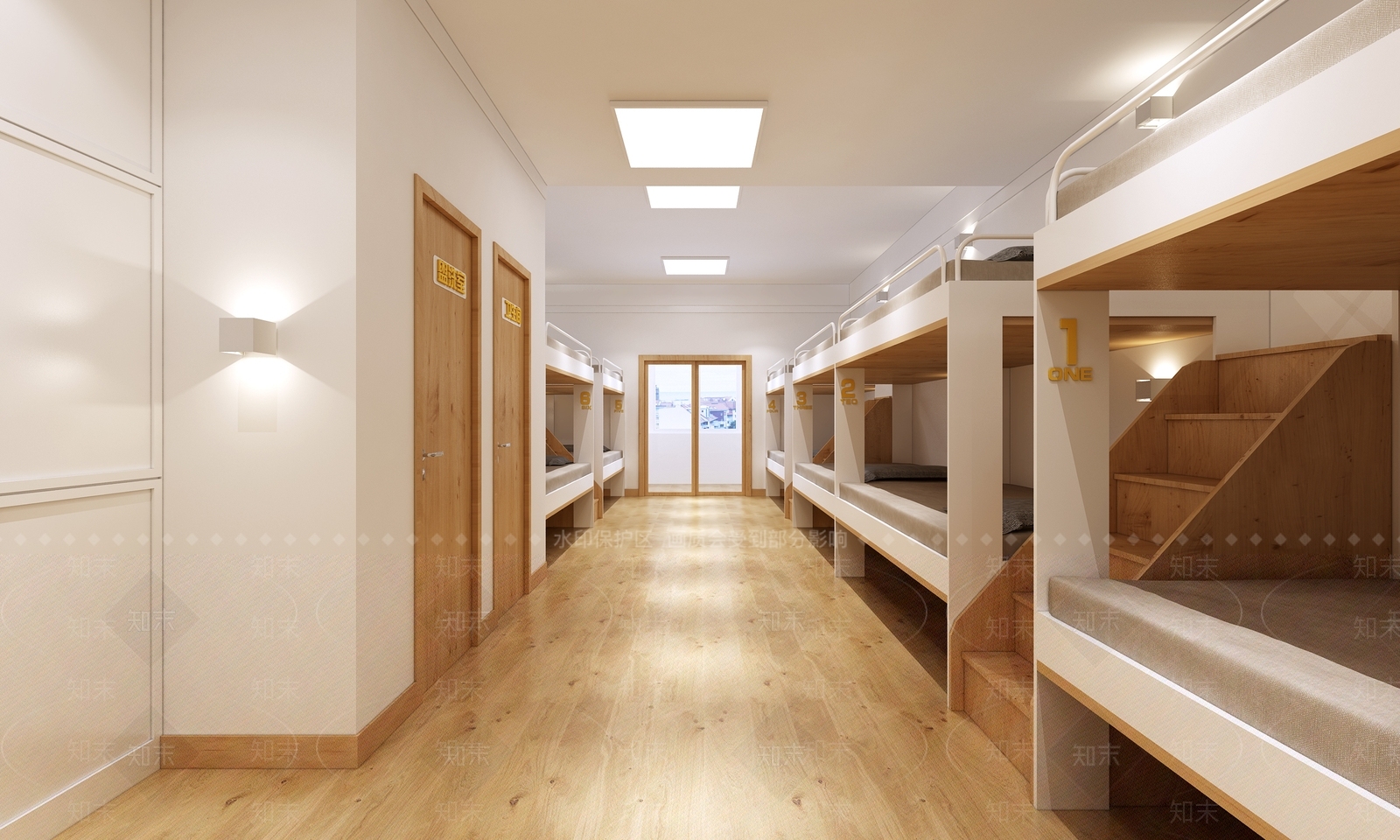 现代学生宿舍3D模型下载【ID:1105775335】